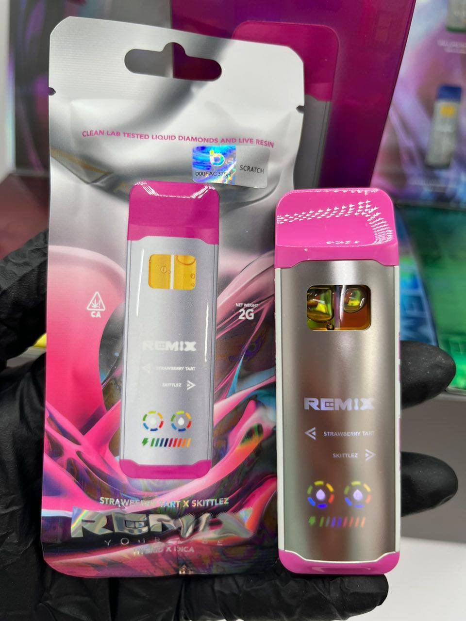 REMIX 2g liquid diamonds + live resin dual chamber disposables