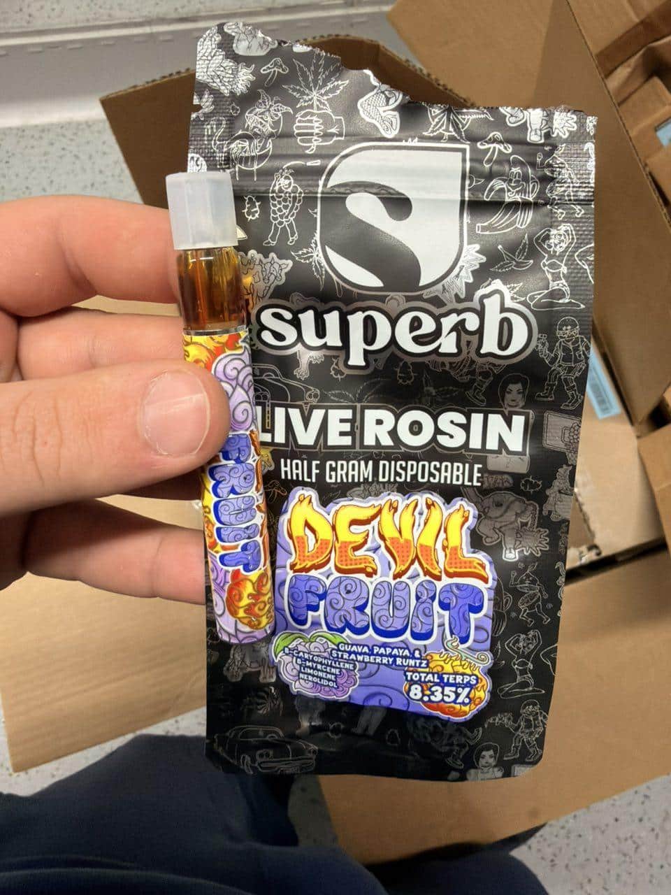 superb live rosin disposable